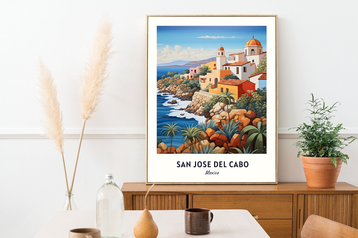 San Jose Del Cabo Travel Poster, Mexico City Print - Image 2