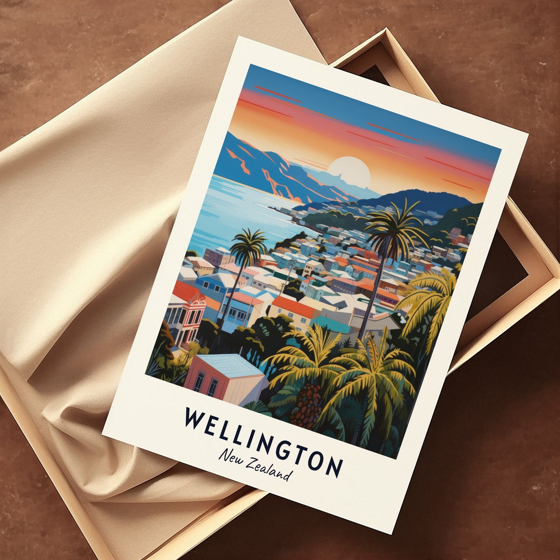 Wellington New Zealand Travel Print Wall Art Wellington New Zealand City Print Wellington New Zealand Travel Gift Wellington - Image 3