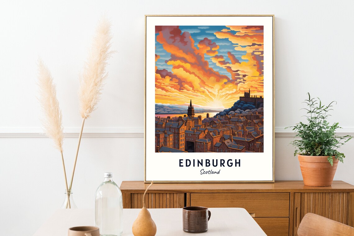 Edinburgh Scotland Travel Poster, City Poster - Image 2
