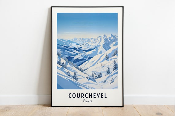 Courchevel France Travel Print Wall Art Courchevel France City Print Courchevel France Travel Gift Courchevel France Poster