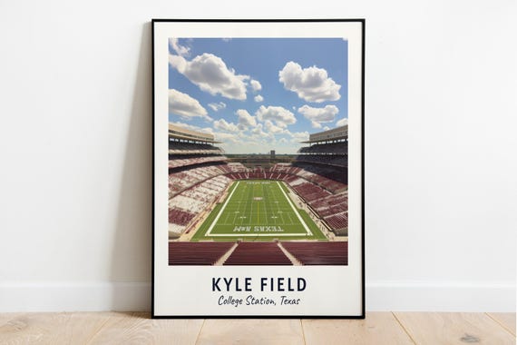 Kyle Field Stadium Print College Dorm Print College Station Texas Print College Football Print Kyle Field Stadium Poster Gift