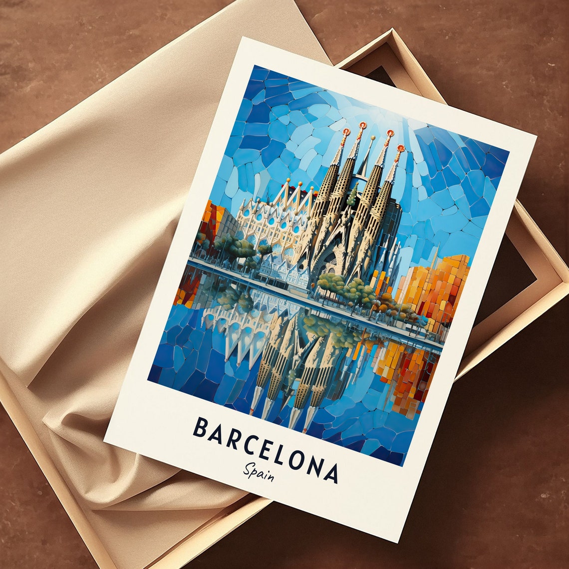 Barcelona Travel Print Wall Art Barcelona Spain City Print Barcelona Travel Gift Barcelona City Poster Travel Gift - Image 3