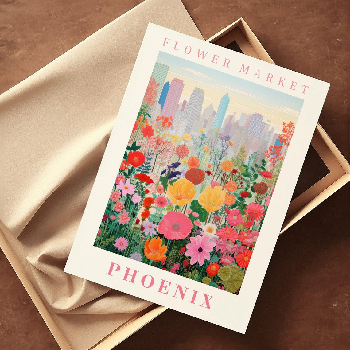 Phoenix Flower Market Desert Skyline Wildflower Bloom Poster - Image 2