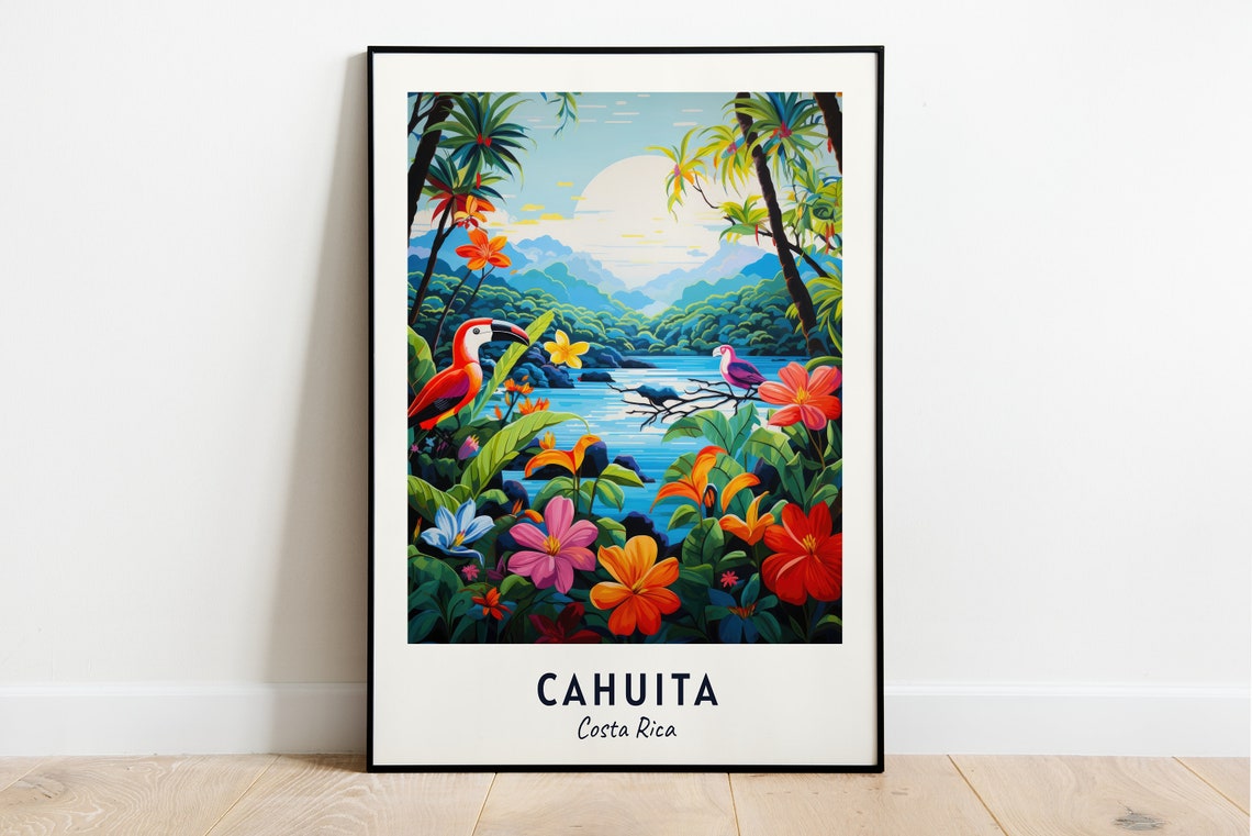 Cahuita Travel Print Wall Art Cahuita Costa Rica City Print Cahuita Travel Gift Cahuita City Poster Travel Gift