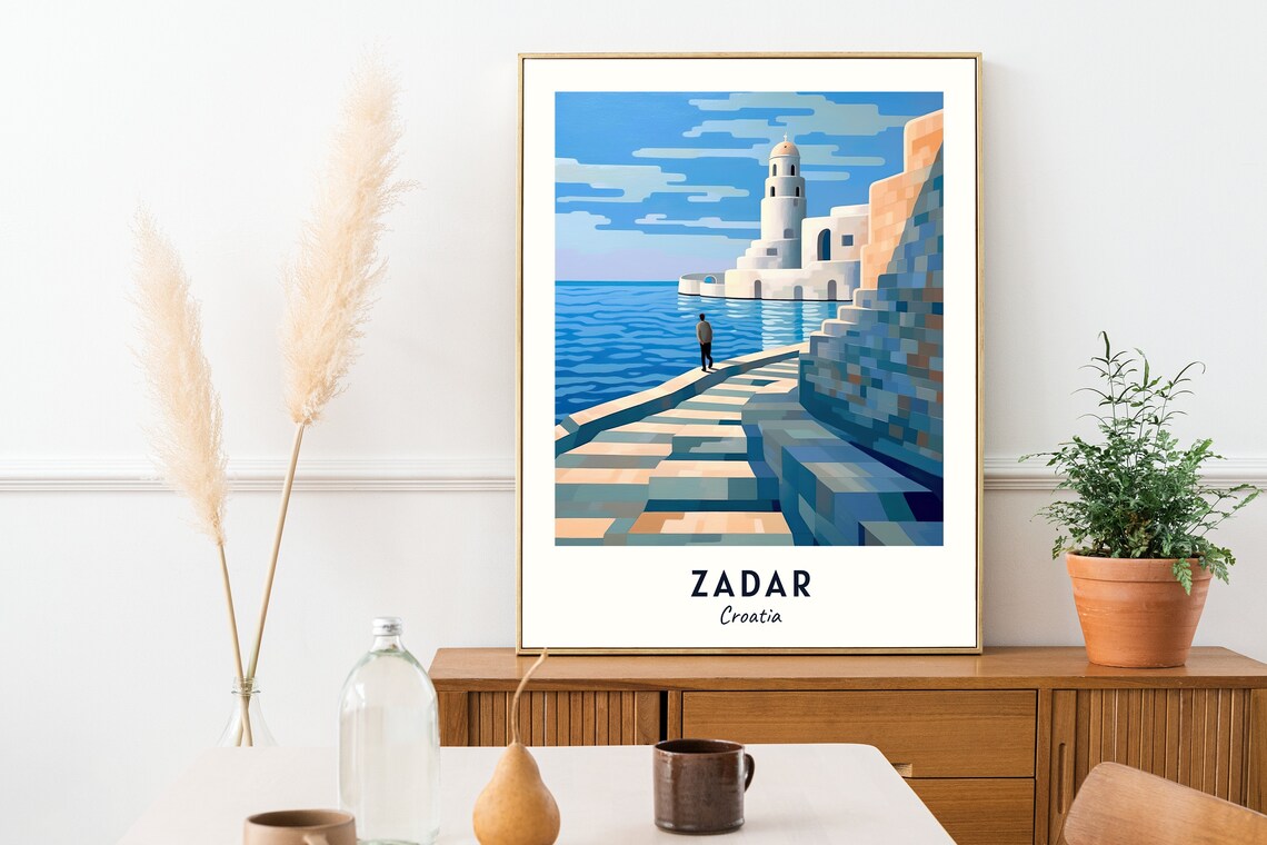 Sea Organ Zadar Croatia Travel Poster, City Print - Image 2