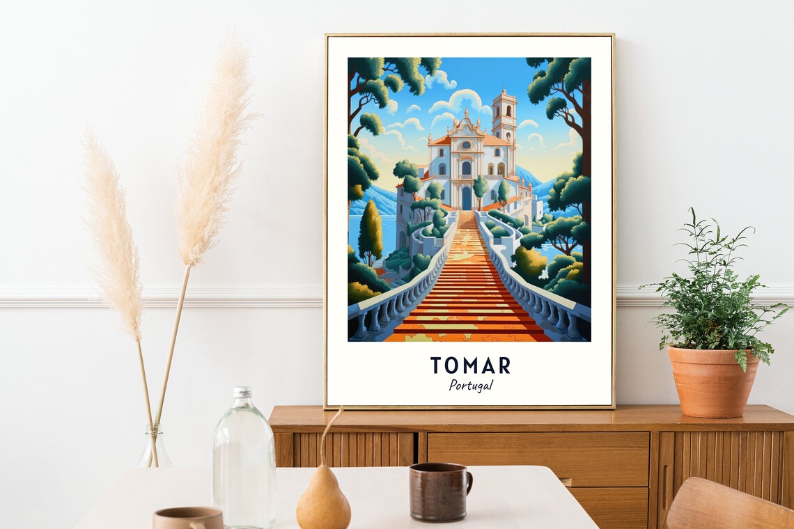 Convent Of Christ Grand Staircase Tomar Portugal Travel Poster - Image 2