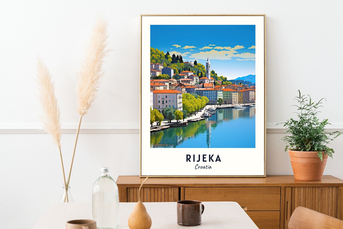 Rijeka Travel Poster, Croatia City Print - Image 2