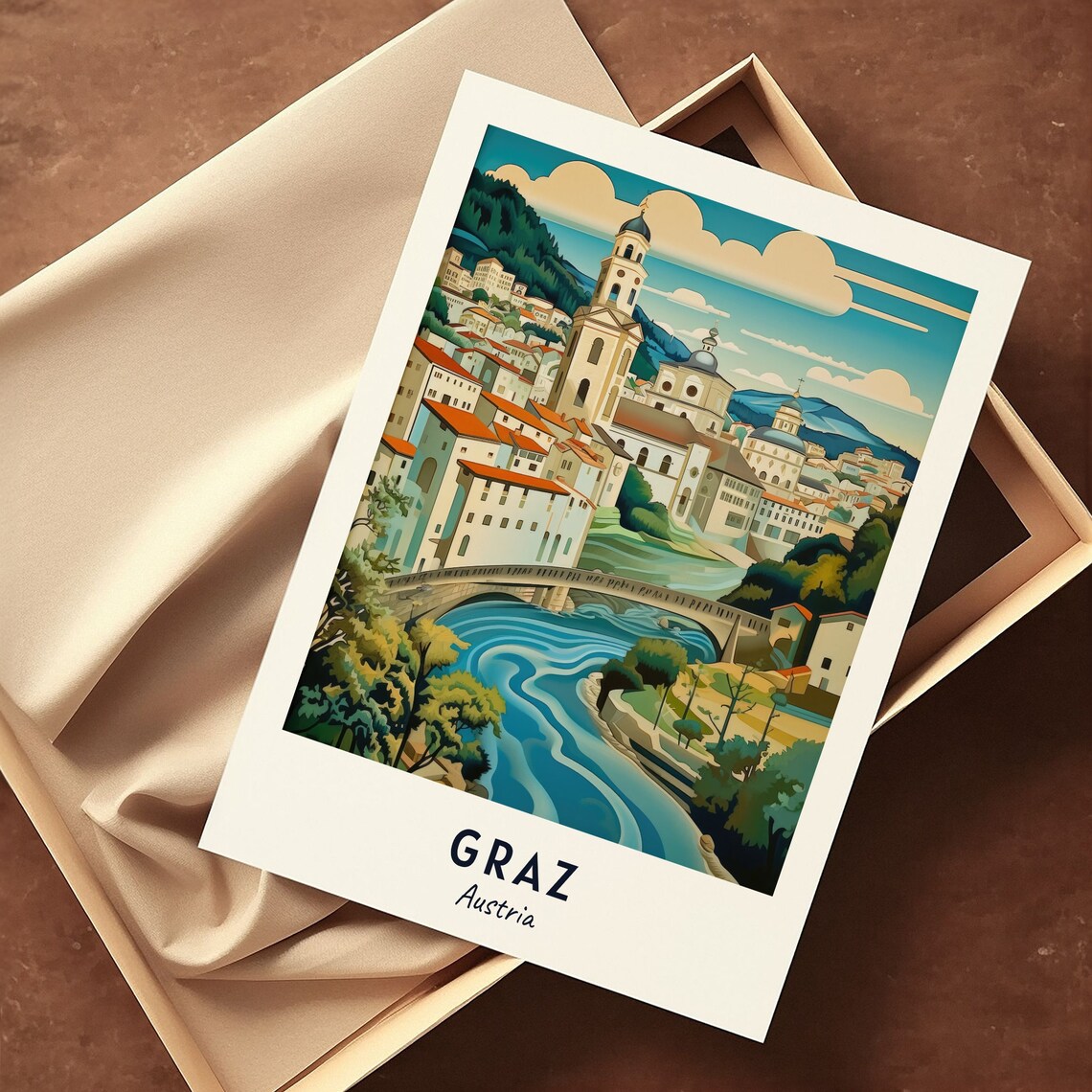 Kunsthaus Graz Travel Poster, Austria City Print - Image 3
