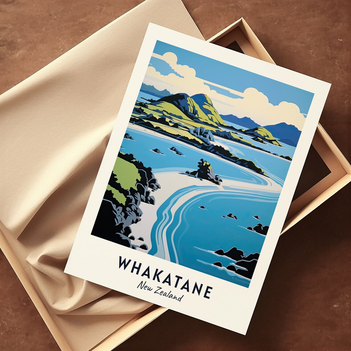 White Island Whakaari Travel Poster, Whakatane New Zealand - Image 3