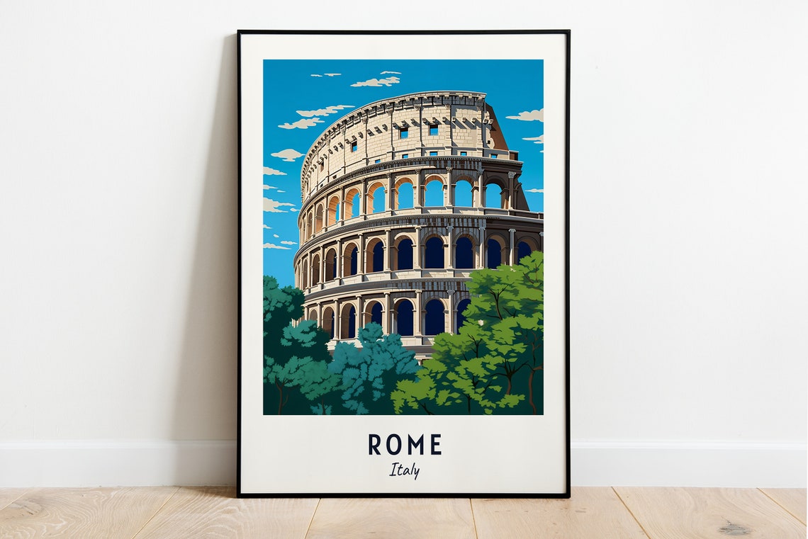 Rome Travel Poster, Italy City Poster