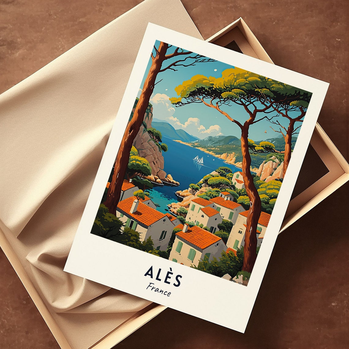 Als Travel Print Wall Art Als France City Print Als Travel Gift Als City Poster Travel Gift Wedding Gift - Image 3