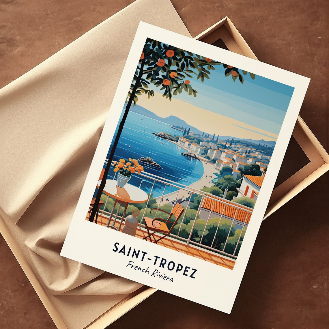 Saint Tropez French Riviera Travel Print Wall Art Saint Tropez French Riviera City Print Saint Tropez French Riviera Travel Gift - Image 3