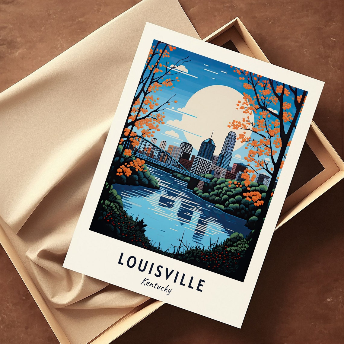 Louisville Travel Print Wall Art Louisville Kentucky City Print Louisville Travel Gift Louisville City Poster - Image 3