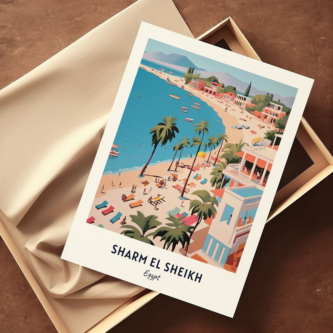 Naama Bay Travel Print Wall Art Sharm El Sheikh Egypt City Print Naama Bay Travel Gift Naama Bay Poster Travel Gift - Image 3