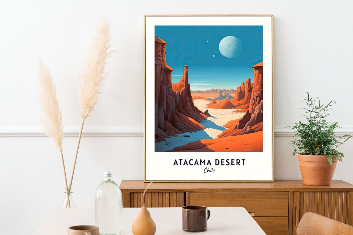 Moon Valley Rock Formations in the Atacama Desert Chile Poster - Image 2