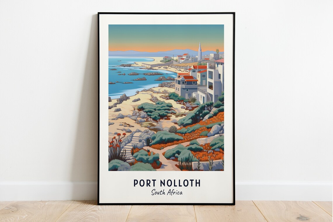 Port Nolloth South Africa Coastal Town Golden Sunset Travel Poster
