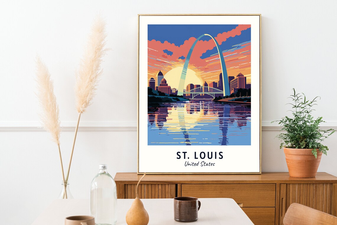 St Louis Travel Print, United States City Poster - Image 2
