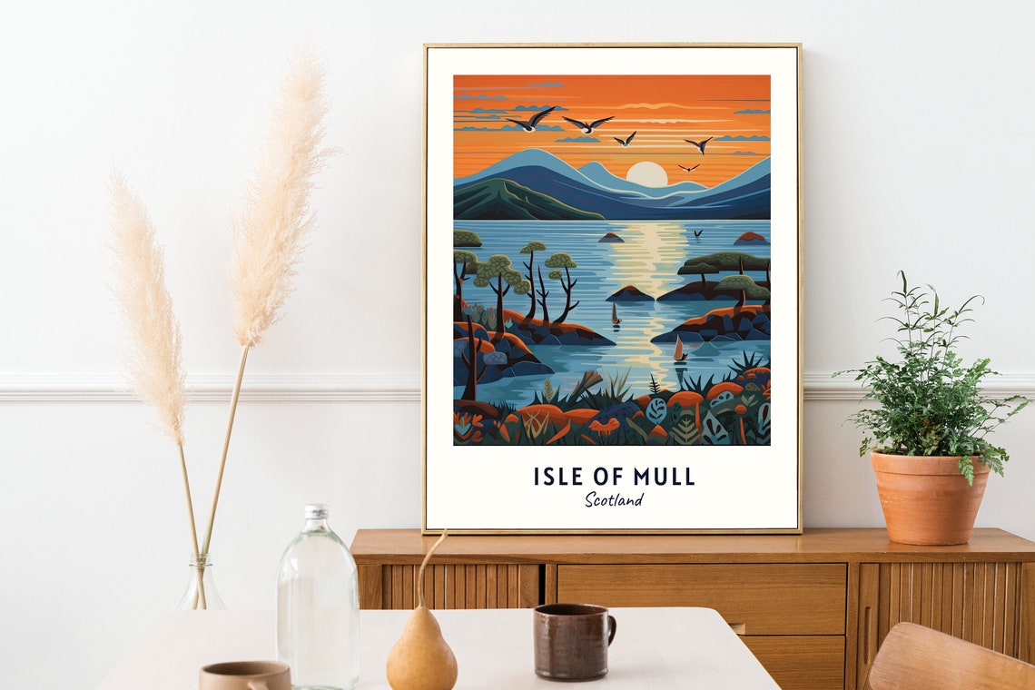 Isle Of Mull Wildlife Tours Travel Print Wall Art Isle Of Mull Scotland City Print Isle Of Mull Wildlife Tours Travel Gift Travel Gift - Image 2