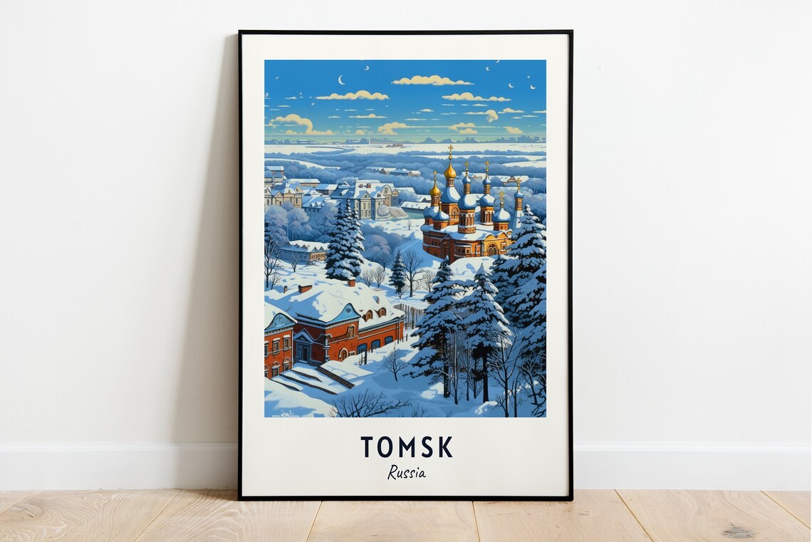 Tomsk State University Travel Poster, Tomsk Russia