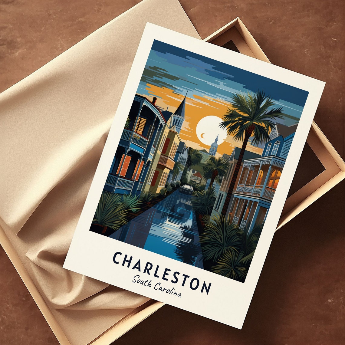 Charleston Travel Print Wall Art Charleston South Carolina City Print Charleston Travel Gift Charleston City Poster - Image 3