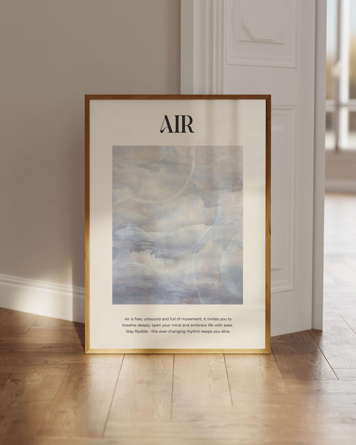 Air Element Inspirational Poster, Spiritual Wall Art