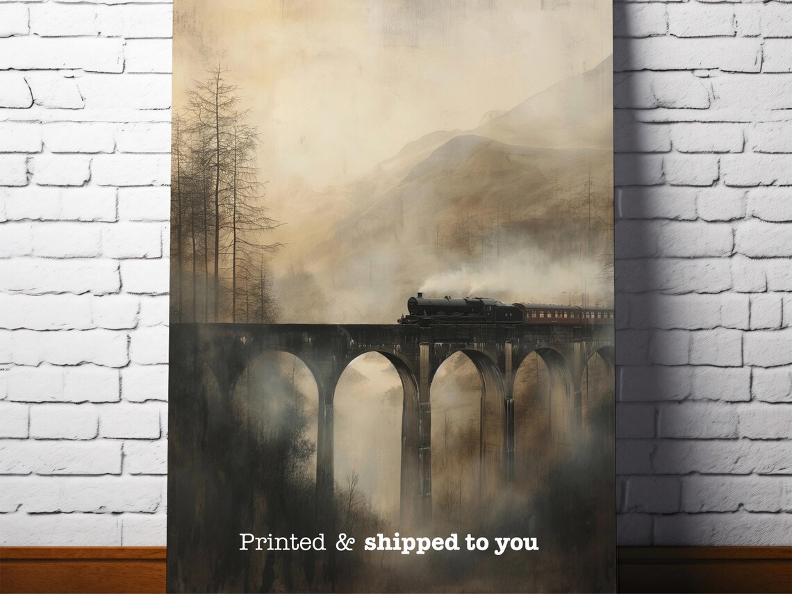 Glenfinnan Viaduct Vintage Travel Poster