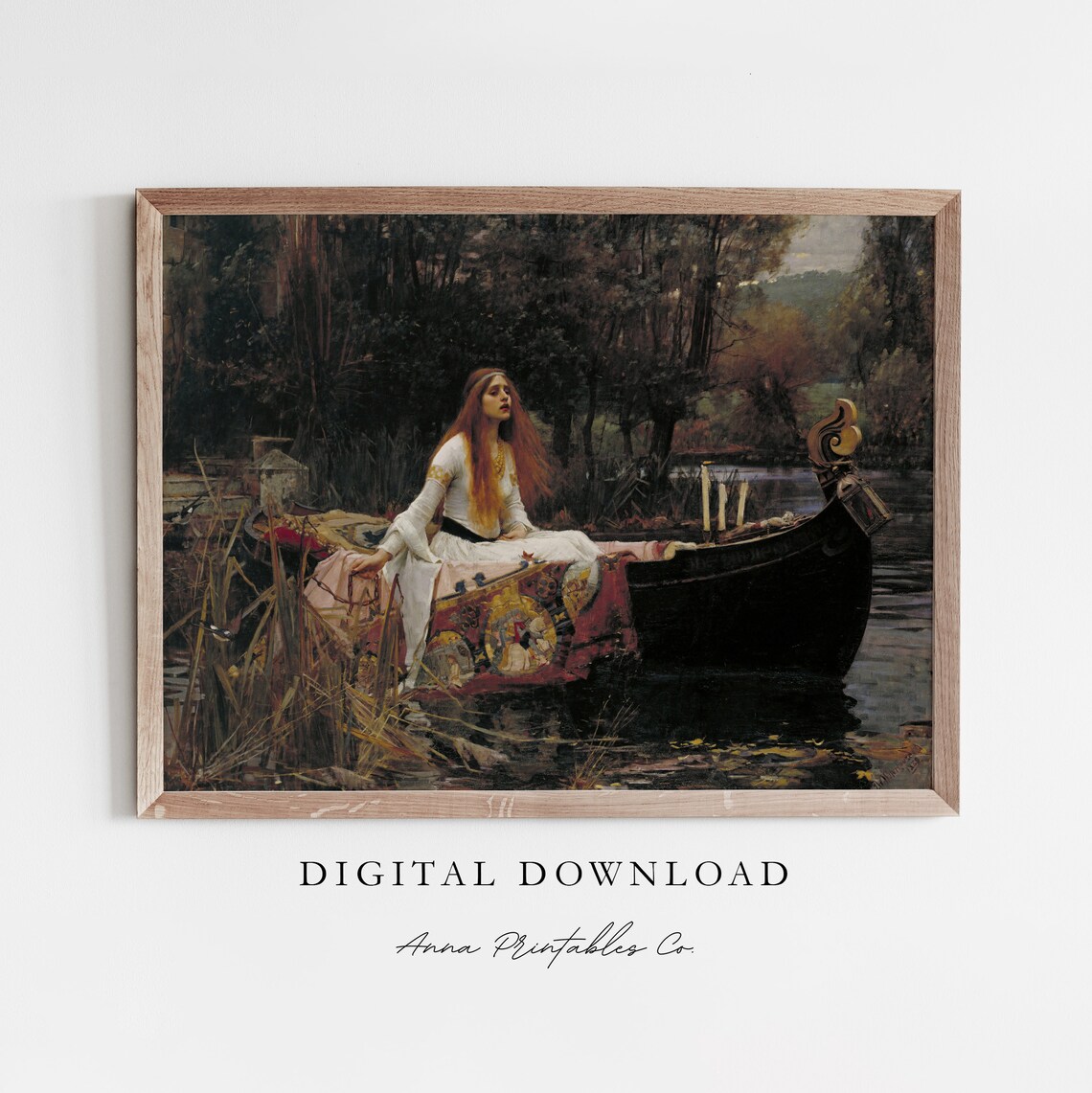 The Lady Of Shalott Vintage Painting Poster