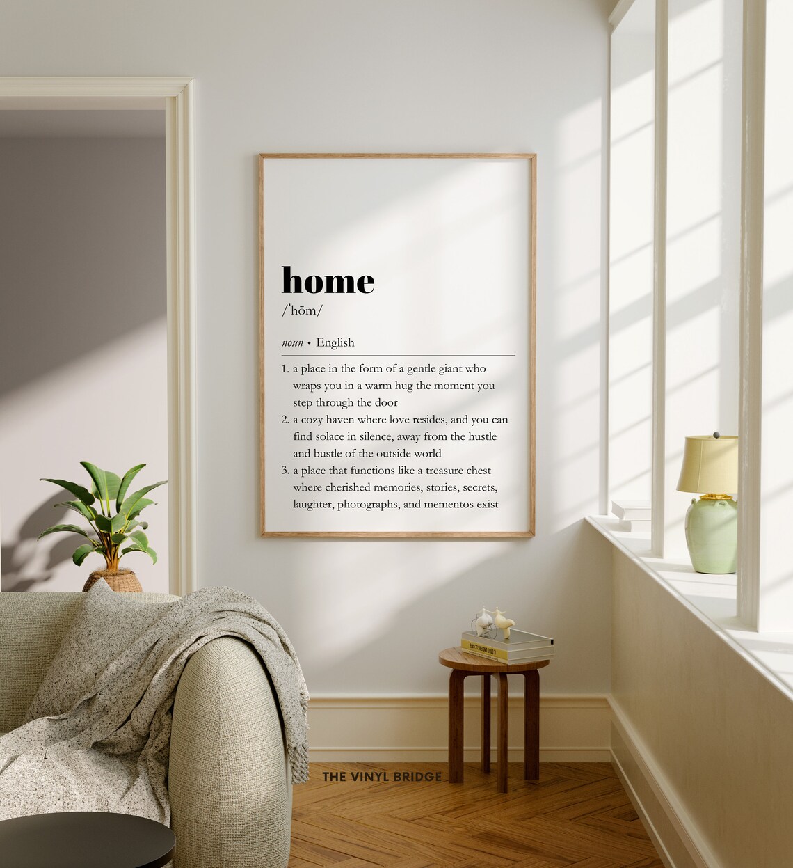 Home Definition Dictionary Warm Hug Cozy Haven Meaning Quote Poster - Image 4