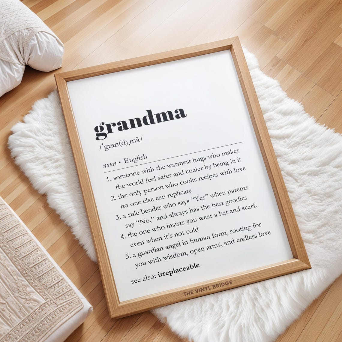 Grandma Dictionary Definition Sentimental Family Gift Wall Poster - Image 3