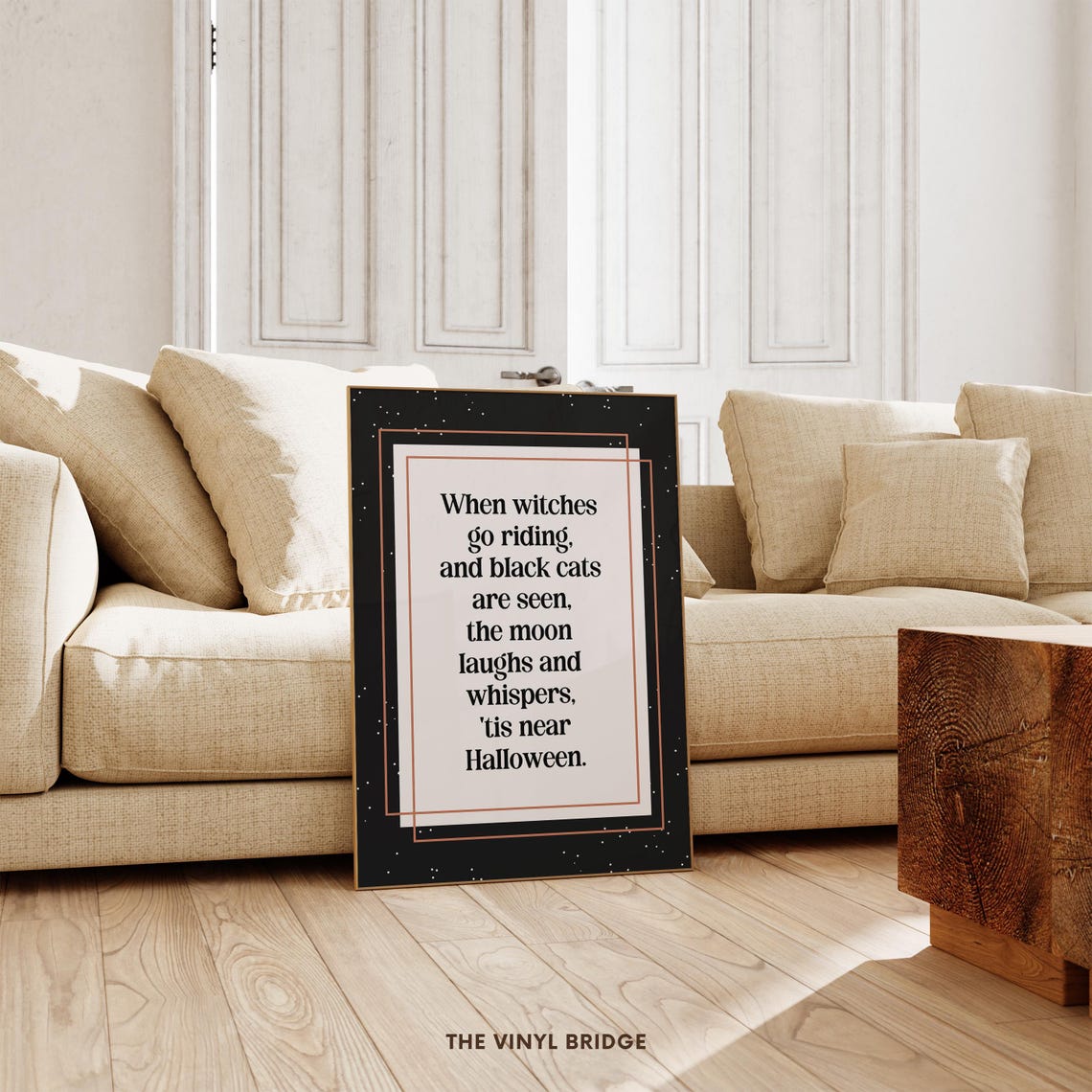 When Witches Go Riding Halloween Poem Starry Night Wall Poster - Image 4