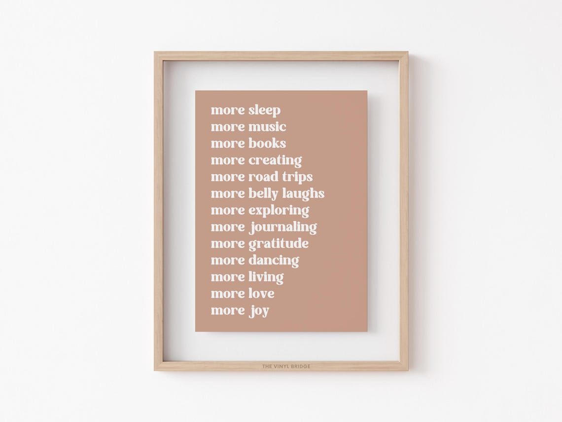 More of Everything Daily Affirmation List Warm Brown Wall Poster - Image 2