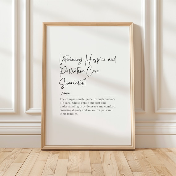 Veterinary Hospice and Palliative Care Specialist Quote Poster