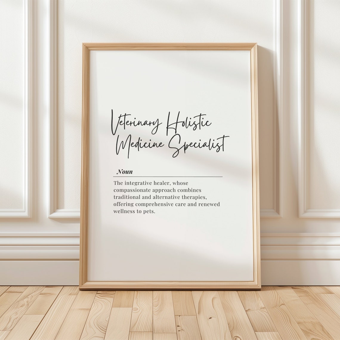 Veterinary Holistic Medicine Specialist Definition Art Poster
