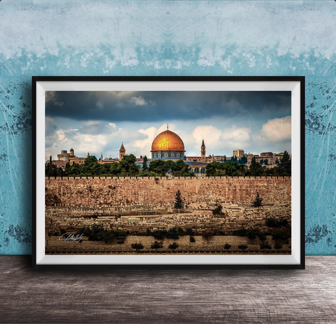 Dome of the Rock Jerusalem Temple Mount Golden Hour Wall Art