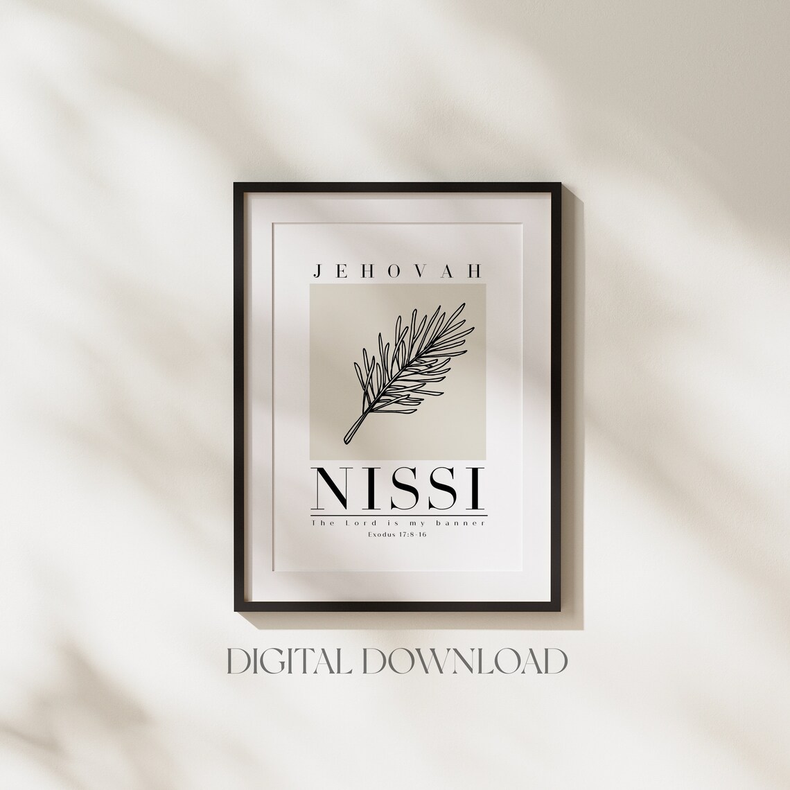 Jehovah Nissi Exodus 17:8-16 Minimalist Bible Verse Print - Image 6