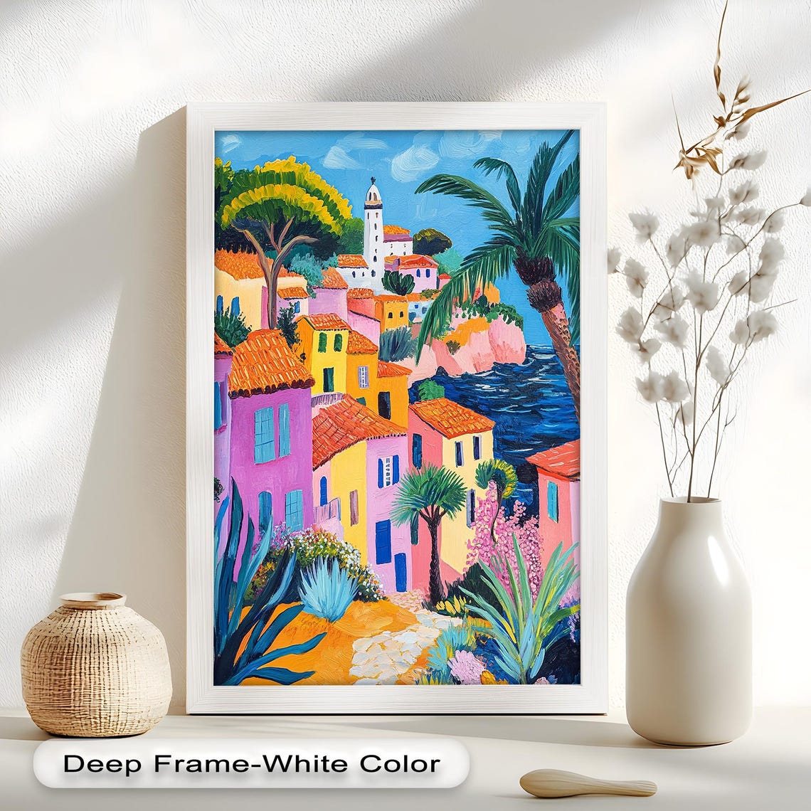 Mediterranean Village, Coastal Town Art Print - Image 5