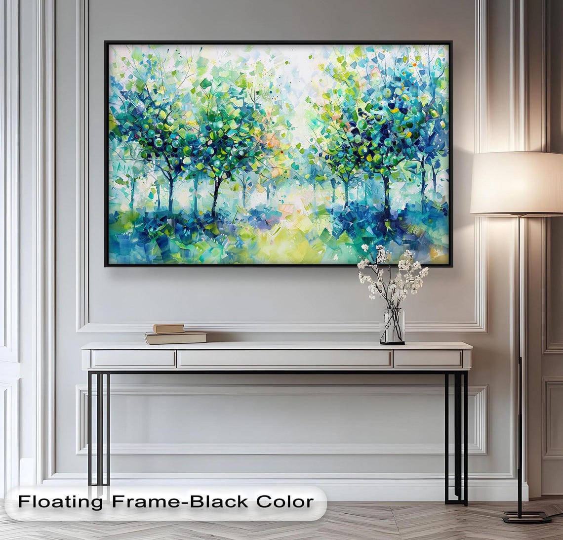 Vibrant Tree Painting, Abstract Nature Landscape