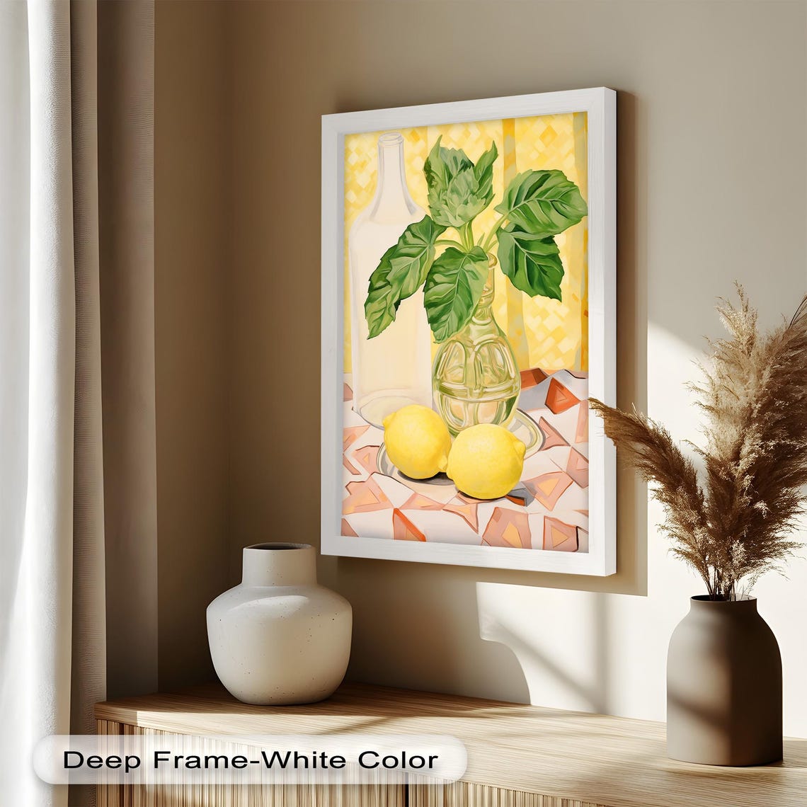 Lemon Still Life Art Print, Modern Kitchen Decor - Image 5