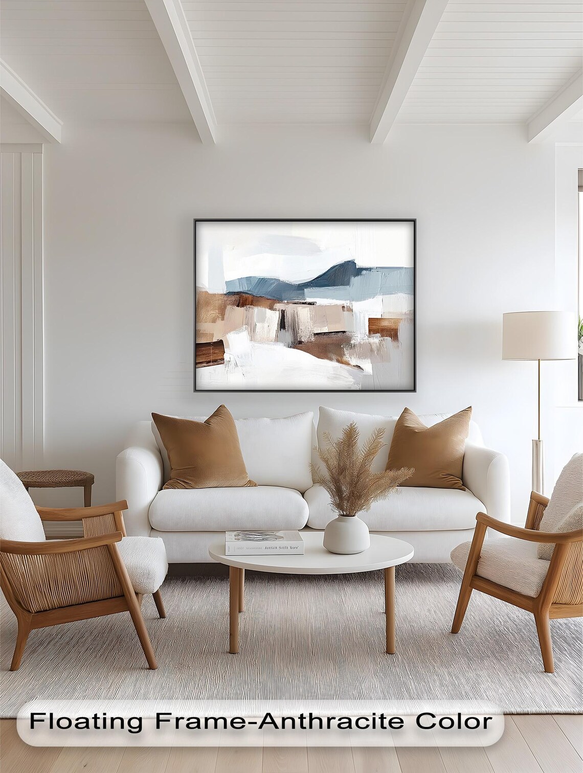 Neutral Abstract Landscape, Modern Minimalist Design - Image 3