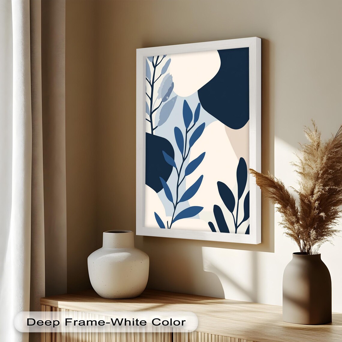 Botanical Minimal Abstract Leaf Art Print - Image 3