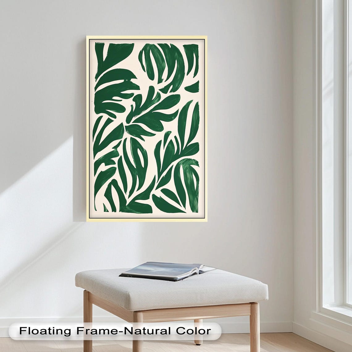 Tropical Leaf, Minimal Modern Botanical Print - Image 2