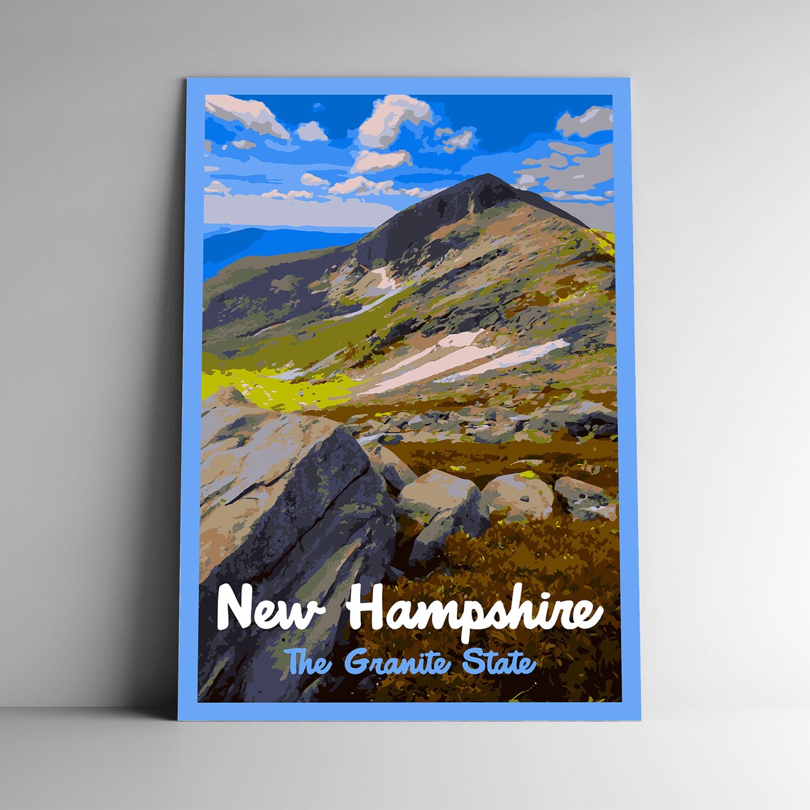 New Hampshire Vintage Style Travel Poster, WPA Era
