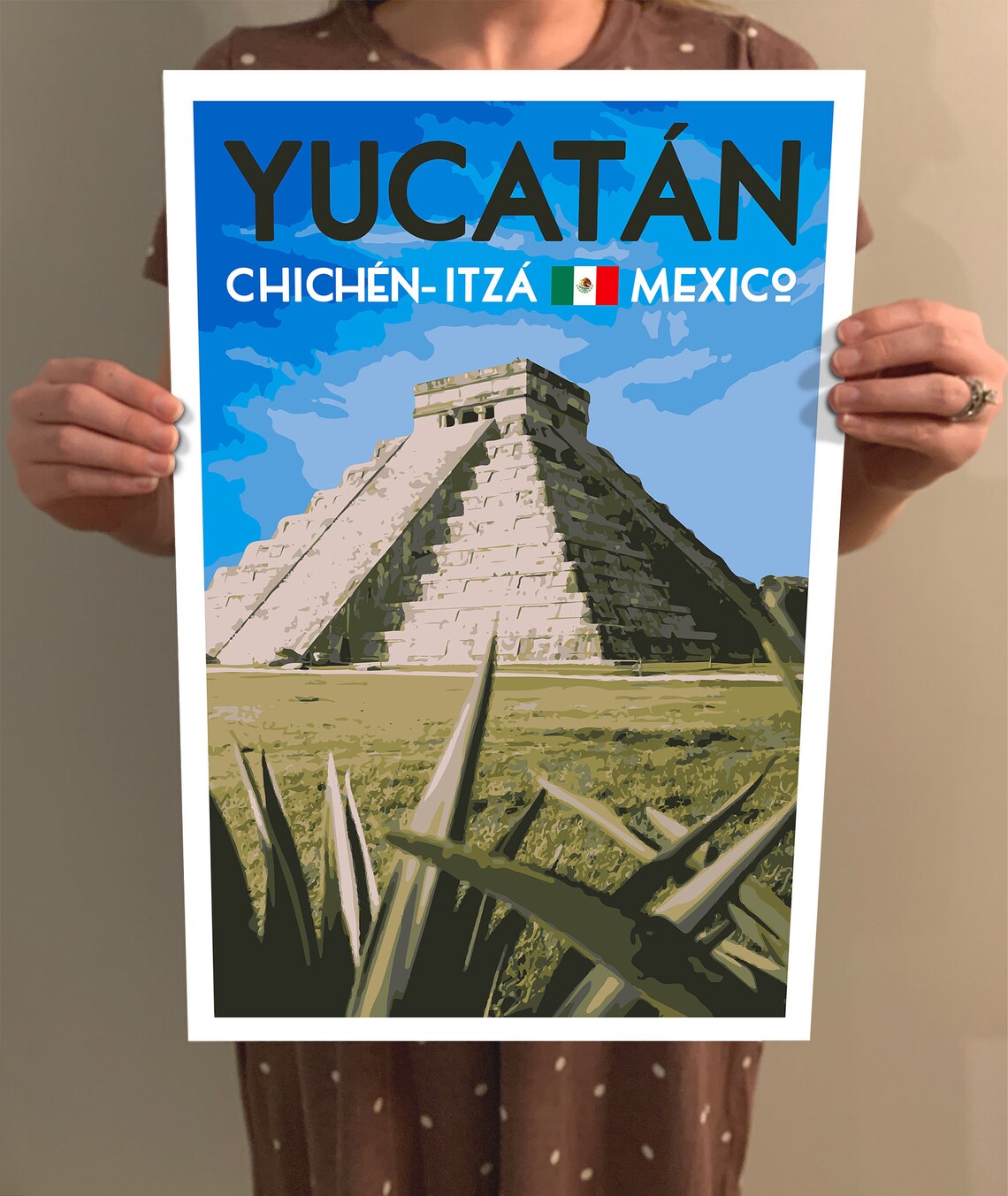 Chichen Itza Vintage Travel Poster, Yucatan - Image 2