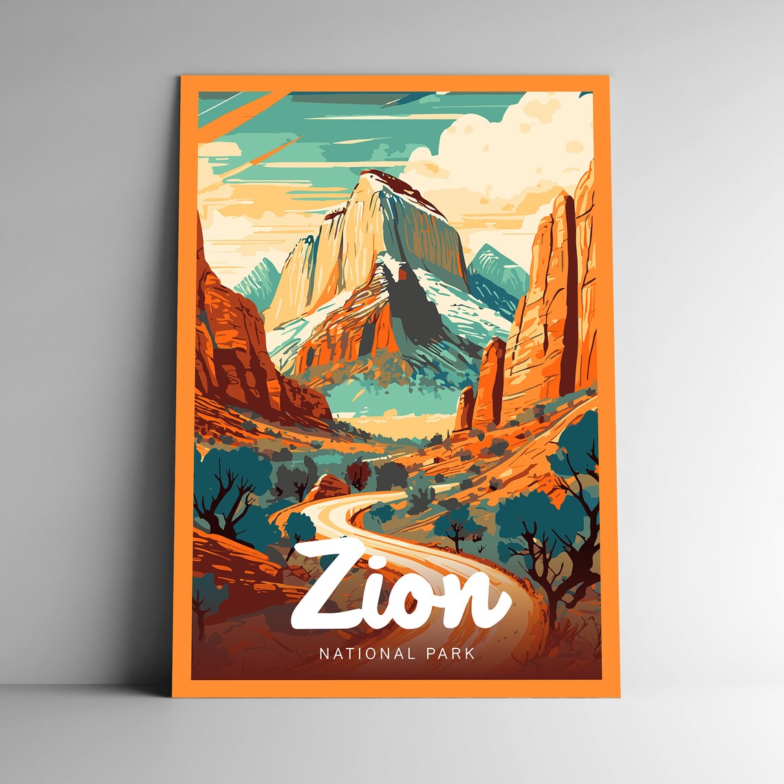 Zion National Park Designer Series Travel Poster