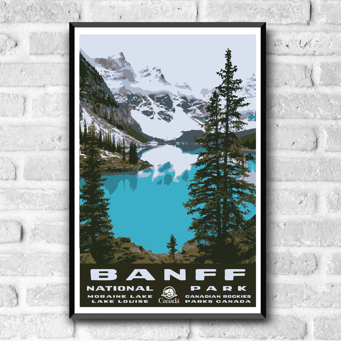 Banff National Park Wpa Style Travel Poster - Image 2
