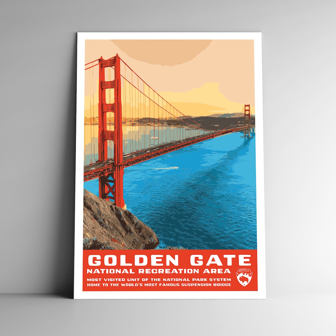 Golden Gate National Recreation Area Vintage Travel Poster