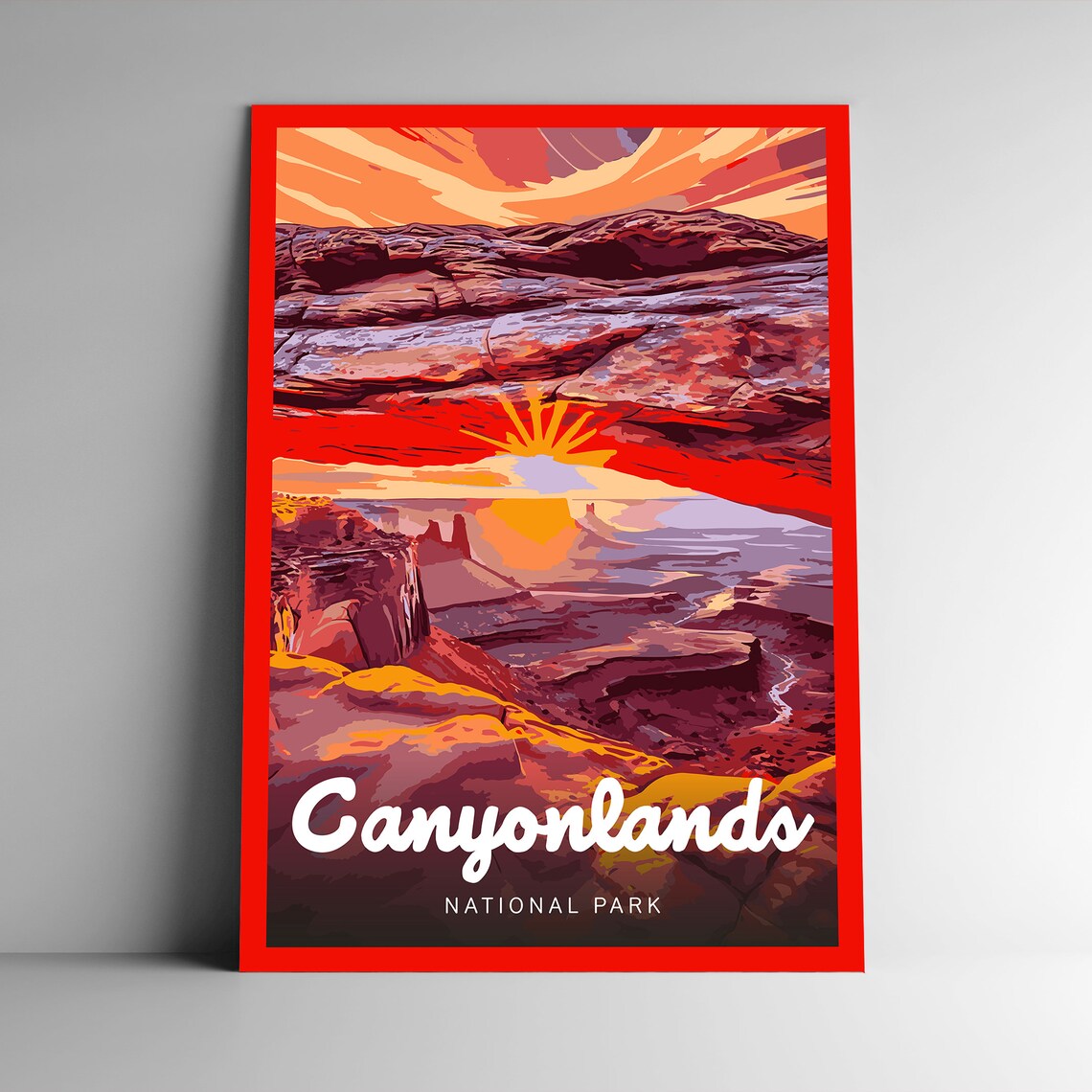 Canyonlands National Park Vintage Style Travel Poster