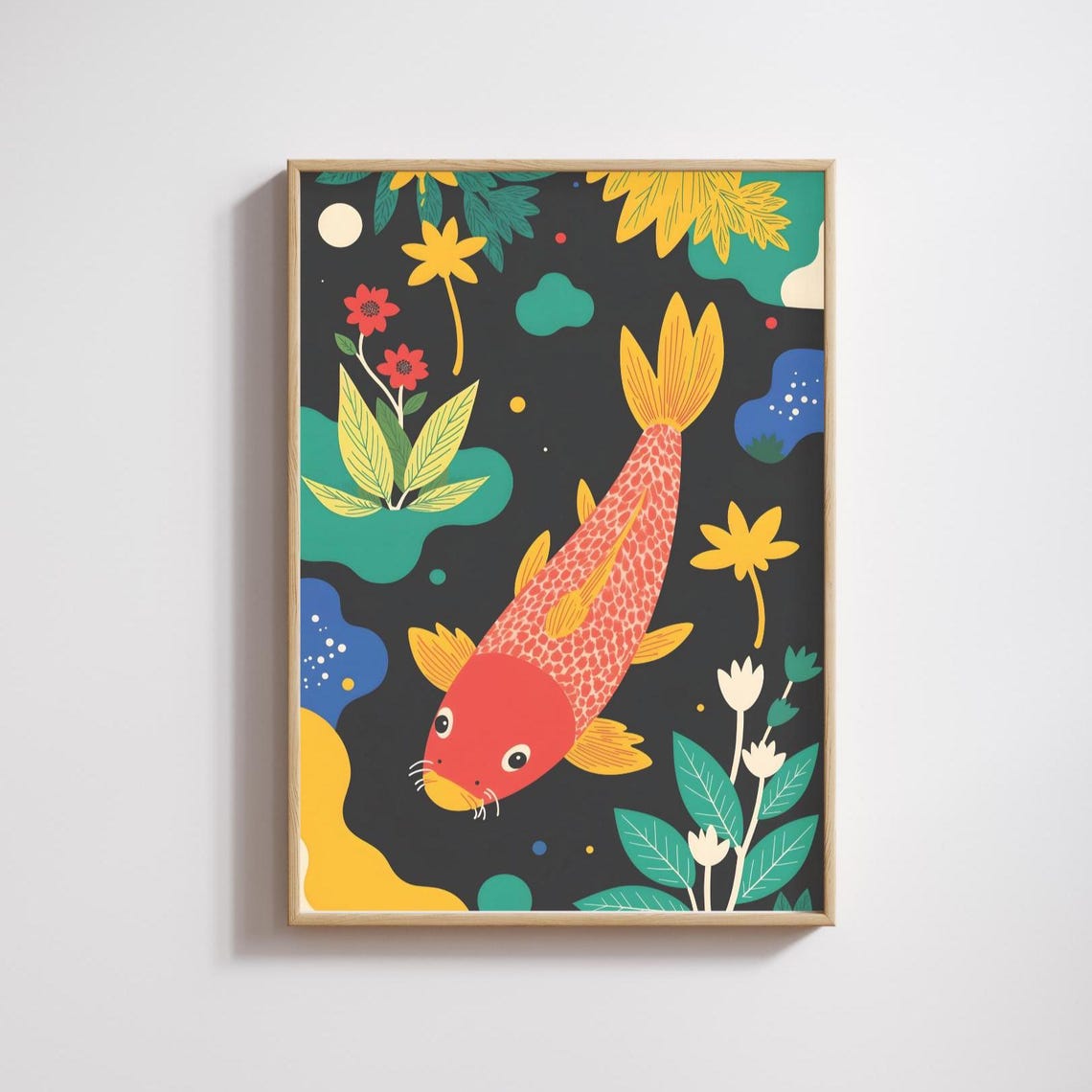 Fish Print, Modern Graphic Design Wall Art