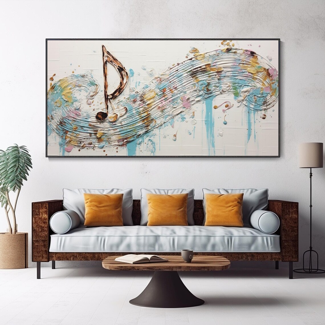 Abstract Music Oil Painting, Modern Art Print - Image 4