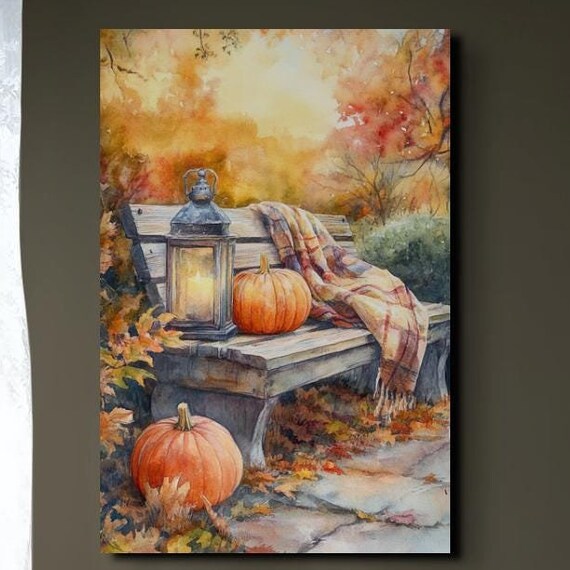 Autumn Leaves, Rustic Fall Decor Wall Art